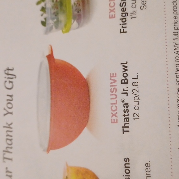 4/$60 New Tupperware Thatsa Jr. Bowl - 2.75 L - Picture 7 of 8